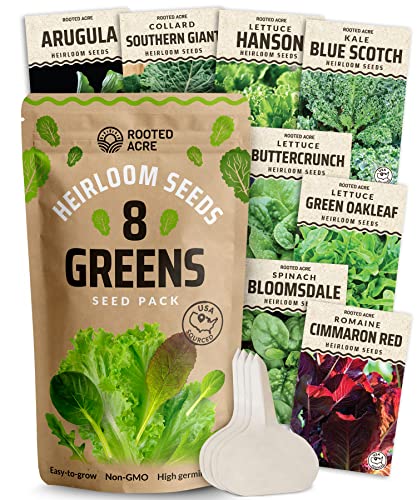 Rooted Acre 8 Lettuce & Greens Seed Vault - 1200