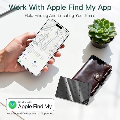 Image of 2026 Apple MFi Certified Wallet Tracker Smart Card for Find My iPhone Ultra Thin Air Tracker Tag for Travel, 5 Years+ Staying Power, IP69 Waterproof, Key Finder & Item Locator for Keys, Bags, Passport