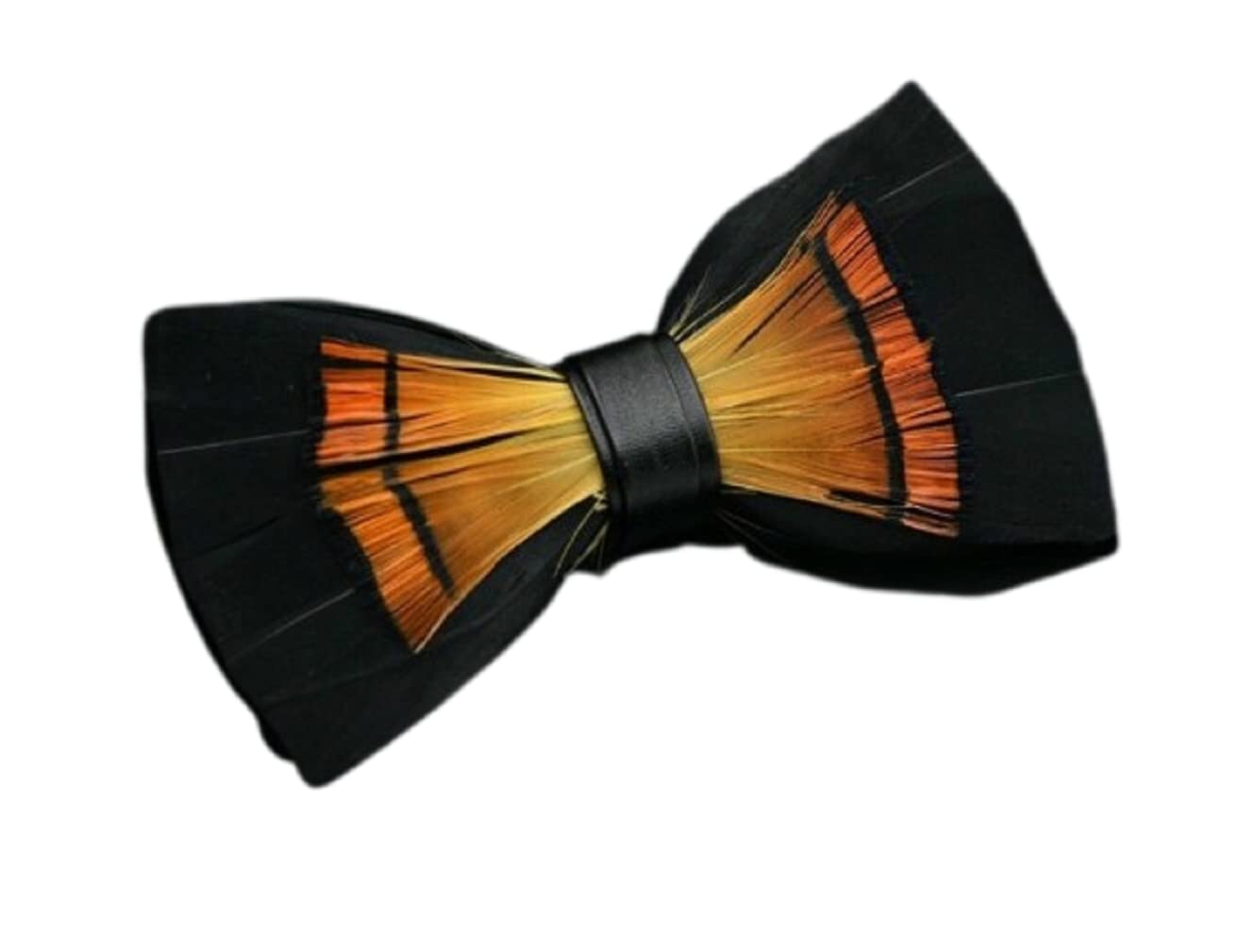 Ll Men's 2 L&L® Boys Pre-Tied Feather Bow Tie Clip Peacock Bird Pheasant Gift Box Christmas (2)