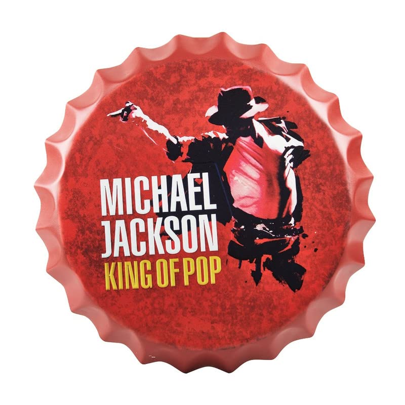 EAZYWAGON Decorative Metal Bottle Caps Wall Sign Plates - 14X14 Inches – Micheal Jackson | Metal Sign Wall Hanging Bottle Cap for Home, Farmhouse, Bar & Cafe Decoration | Vintage & Retro Look Plaques-image-26