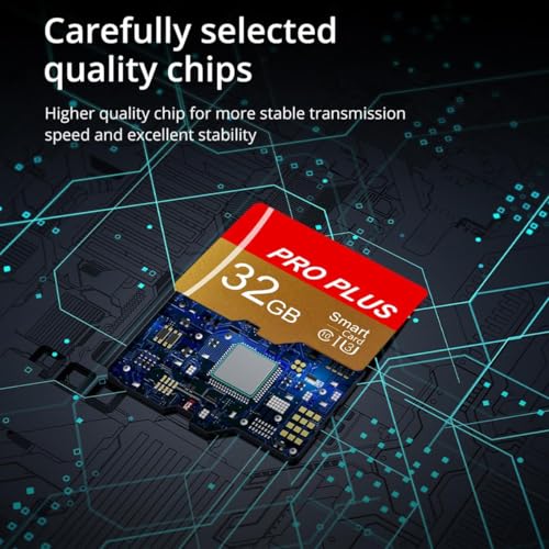 Image of TF Card 32GB with Adapter, High Speed Memory Card, UHS-I C10 A1 Memory TF Card for Tablet /Mobile Phone /Camera /Car Audio /Game Console (32, GB)