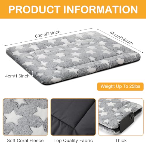 4 Pcs Dog Bed Mat Dog Crate Pad Reversible Dog Crate Mat Machine Washable Dog Bed Pad Star Pet Sleeping Mat Kennel Bed Pad for Crate for Small, Medium, Large Dog (Gray,18 x 24 x 1.6 Inch) 4 Pcs Dog Bed Mat Dog Crate Pad Reversible Dog Crate Mat Machine Washable Dog Bed Pad Star Pet Sleeping Mat Kennel Bed Pad for Crate for Small, Medium, Large Dog (Gray,18 x 24 x 1.6 Inch)
