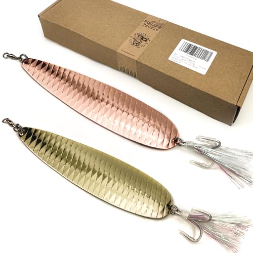 VMSIXVM Magnum Flutter Spoon Large Fishing Spoon for Striped Bass, 7.5 in