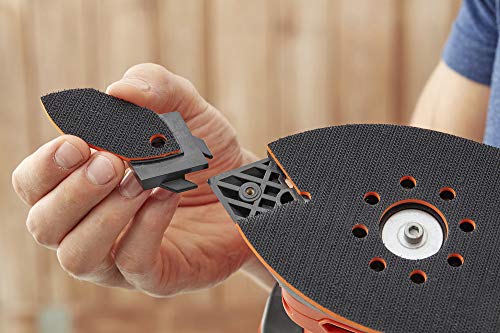 BLACK+DECKER BEW200-QS Multiponceuse filaire - 200W - 2mm de diamètre d'orbite - 6 abrasifs, 2 plateaux et 1 doigt de ponçage - Collecteur à action cyclonique