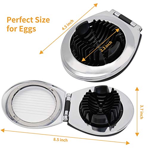 image for N/H Egg Slicer, Egg Slicer for Hard Boiled Eggs 2 in 1 Oval Shaped Dur