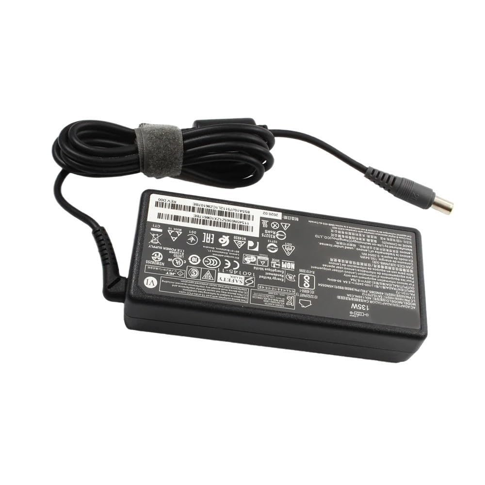 for Lenovo ThinkPad T430s T510 T520 W510 W520 W530 2P 45N005 Laptop AC Adapter Power Charger 20V 6.75A 135W 7.9x5.5mm 2-P(Power Adapter Only)