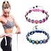 Produktbild (2 Stück) Thermochromic Bead Lymph Detox Armband, verstellbares Stimmungsarmband, handgewebt, kann sowohl von Männern als auch von Frauen getragen Werden (Blue and pink)