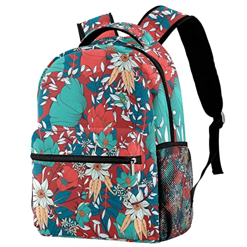 Sac à dos de voyage vintage floral japonais pour campus et loisirs