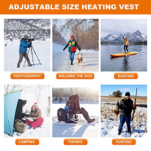 Intipal Heated Vest, Men's Fishing Vest, Usb Charging Warm Waterproof Heated Vest For Men Outdoor (Battery Not Included) #TOP5