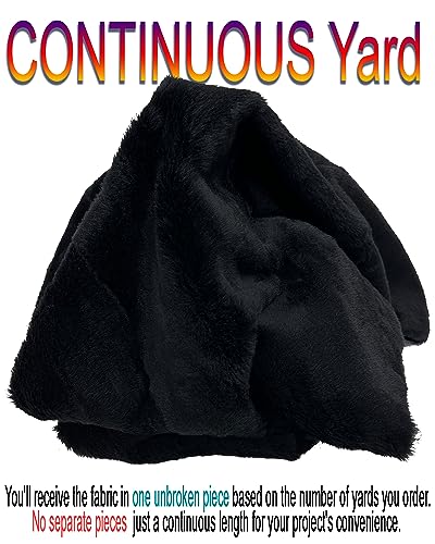Luxurious Long Pile Faux Fur Fabric in Weasel Black | 60 Inches Wide | Sustainable Style Sold by the Yard 3 Luxurious Long Pile Faux Fur Fabric in Weasel Black | 60 Inches Wide | Sustainable Style Sold by the Yard - Image 2