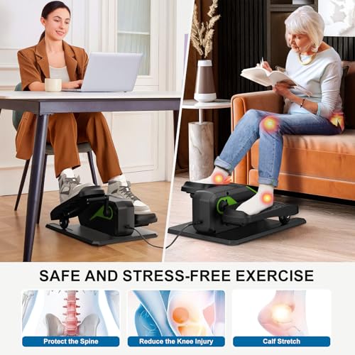 Image of VIVURN-018 Under Desk Elliptical 12 Speed 5 Modes Mini Motorized Leg Exerciser While Sitting for Seniors As Seen on TV with Non-Slip Mat Quiet & Portable Electric Pedal Exerciser for Home and Office