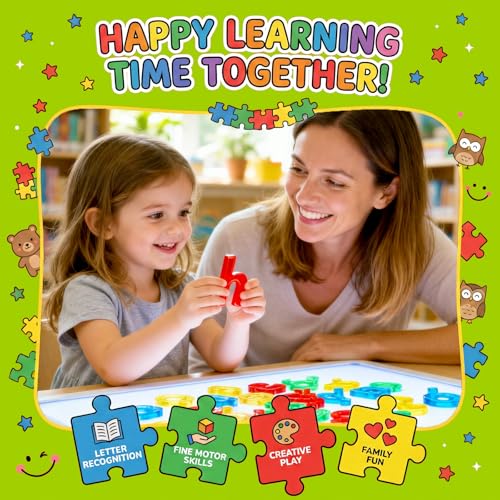 Image of Bbiamsleep 78PCS Plastic Lowercase Letters Light Table Manipulatives | Colorful Transparent Letters Light Table Accessories for Sorting Counting Training Spelling