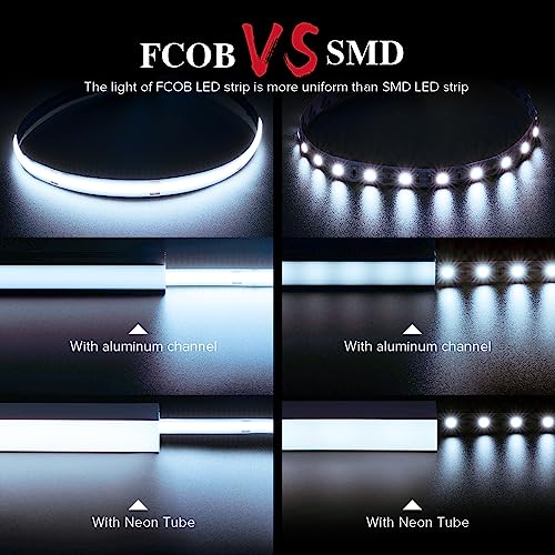 Tira LED COB 8W/m 10m Luz Blanca Fría 6000K DC24V miniatura 2