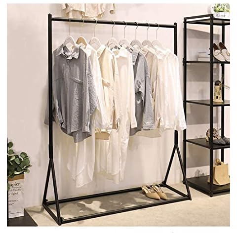 FONECHIN Industrial Pipe Clothing Rack for Clothing Display, Heavy Duty Garment Rack for Bedroom Retail Boutique Use (59" L) Cover