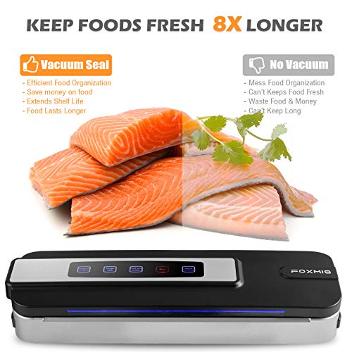 image for FOXMIS Automatic Food Vacuum Sealer, 2-in-1 Auto and Manual Electric A