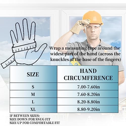 image for JUMPHIGH Safety Work Gloves, Men's Utility Mechanic Working Gloves for