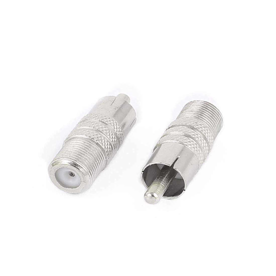 50 sztuk typu F żeńskie do RCA męskie złącze adaptera RF złącze koncentryczne Jack srebrny ton(50 Stücke F-Typ Buchse auf Cinch-Stecker R_F_SS Adapter Stecker Koaxialbuchse Silber Ton
