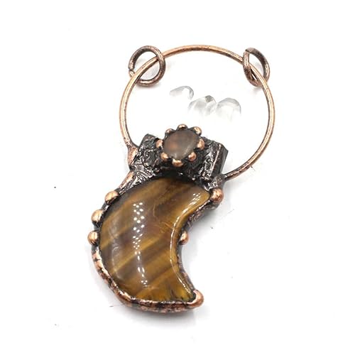 [LOVDUSU] ���[���z���C�g�N���X�^���R�����y���_���g�l�b�N���X - �����̂��߂̃G�X�j�b�N�X�^�C�����g���W���G���[(Tiger eye stone)