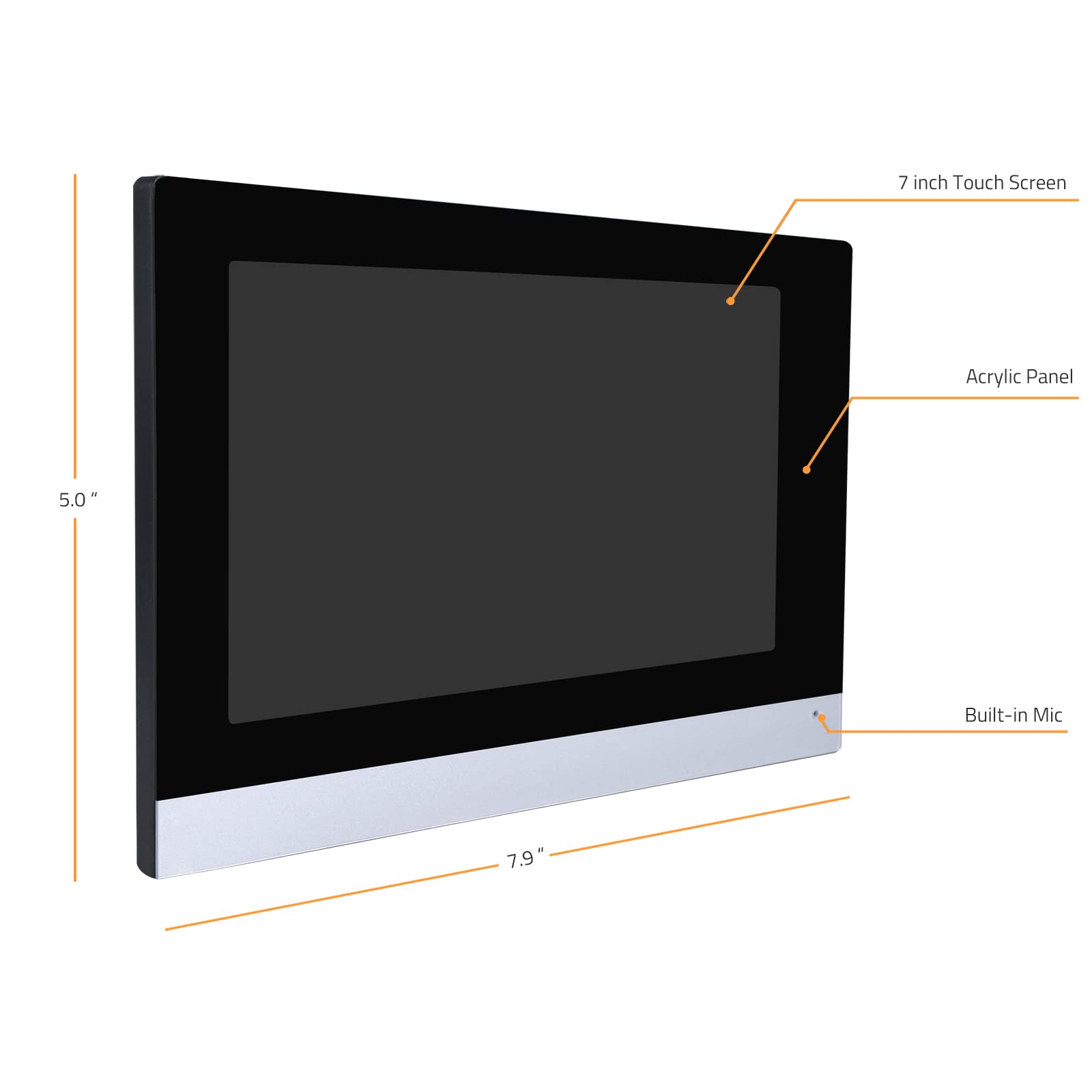 Sistema de intercomunicador de timbre de video IP inalámbrico, monitor WiFi de 7 pulgadas con cámara de puerta HD de metal (alimentación con cable), videoportero con grabación de tarjeta de 32G,