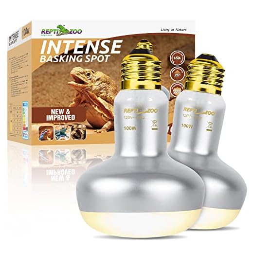 REPTI ZOO 2 Pack Heat Lamp 100W, Intense Basking Spot Simulated Natural Sunlight Heating Lamp Bulb, Heat Emitter UVA Heat Lamp Bulb for Reptile Chickens Pet Brooder