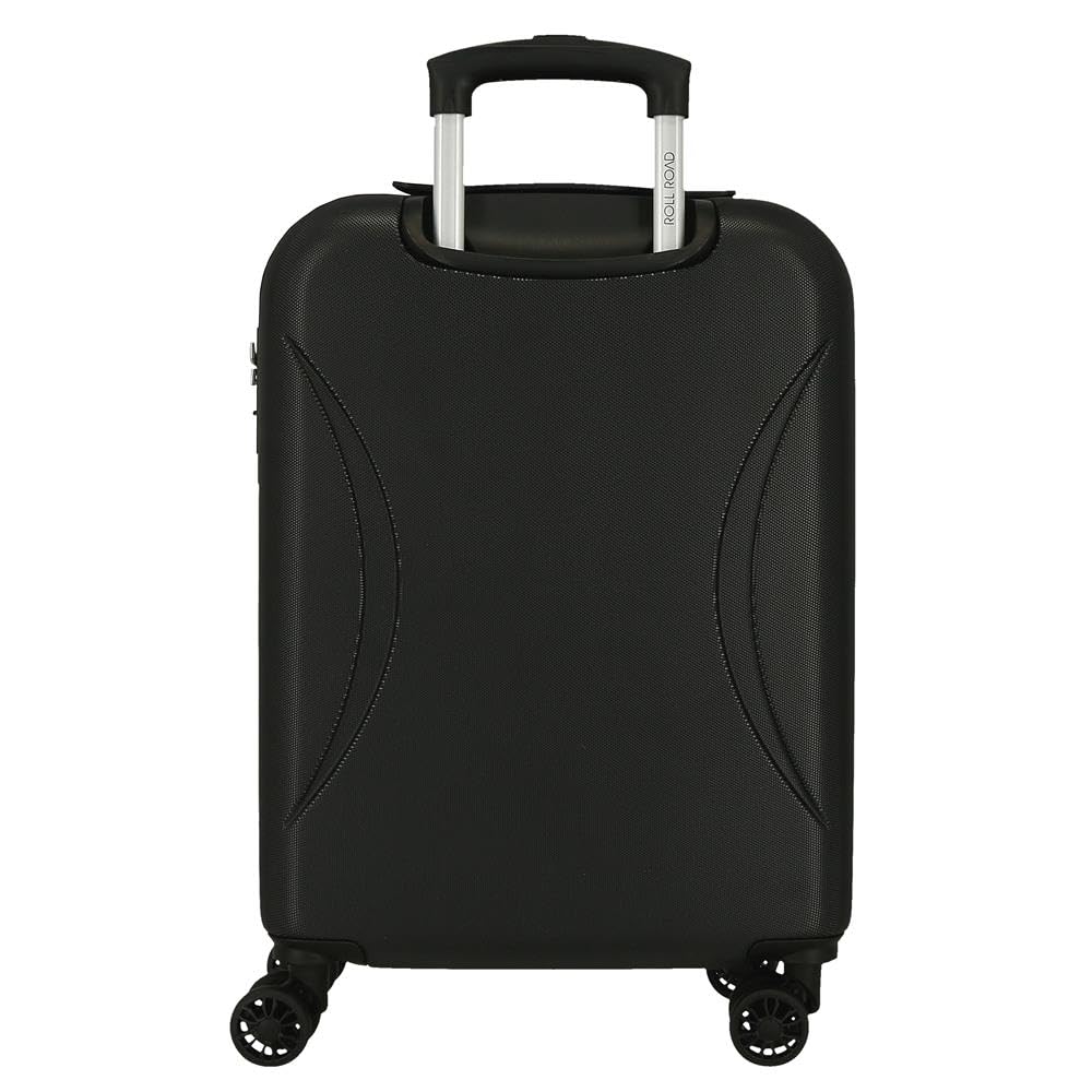 Joumma Roll Road Formentera Maleta de Cabina Negro 38x55x20 cm Rígida ABS Candado combinación Integrado 35L 2,6kg 4 Ruedas Dobles Equipaje de Mano