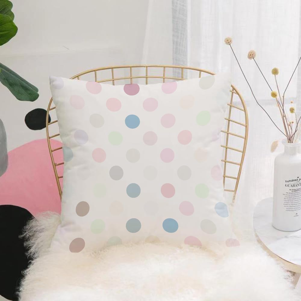 Hyosxw Polka Dots, Polka Dots Pattern Creative Desi - A4 Cushion Cover,Throw Pillow Case Home Decorative For Living Room Bedroom Sofa Chair 18X18 Inch,Polka Dots, Polka Dots Pattern Creative Design Template Simple Gradient Effects,Pillowcase 45X45cm