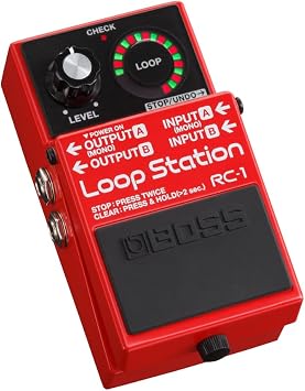 Boss RC-1 Loop Station Pedal Bundle with Cables, Picks and Cloth