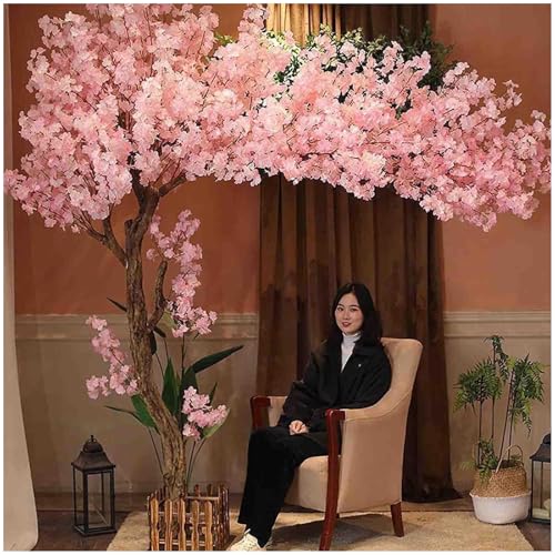 2,1.8mx1.5m, Árbol De Cerezo Artificial, Impresionante Decoración Realista para Interiores y Exteriores De Hoteles, Hojas y Flores Realistas