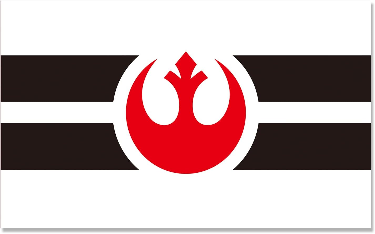 Large Rebel Alliance Flag Banner 3 ft x 5 ft Polyester with 2 Brass Grommets Vivid Color HD Printing Indoor Outdoor Room Man Cave Decoration