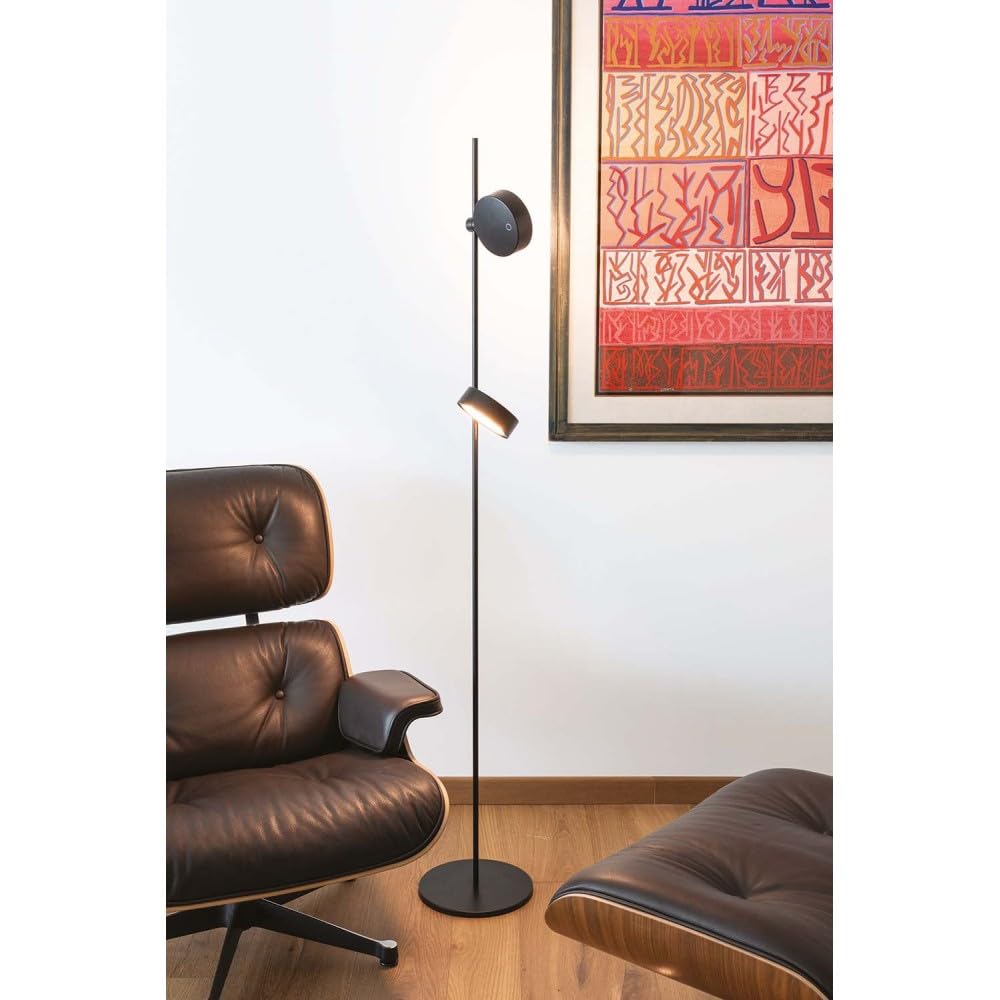 Zafferano SUPER O Lampada a led da terra Nera ricaricabile e dimmerabile - 3 Modulo Luce
