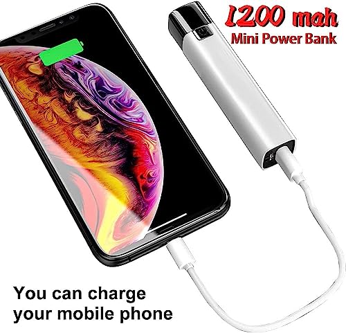 Image of Invite Enterprise Mini Flashlight, USB Rechargeable Flashlights, Mobile Power Flashlight Built-in 1200mAh Battery Applicable to Night Reading Cycling Camping-Multicolor(Mobile Power Flashlight)