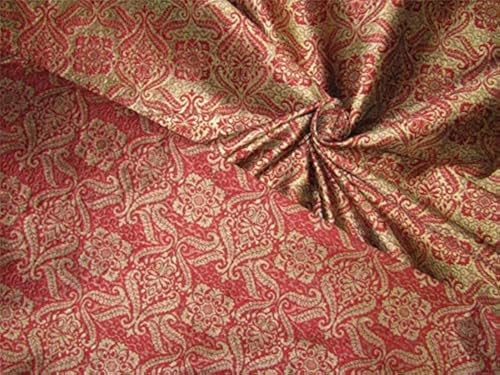 Tissu brocart couleur vin de 111,8 cm pour confection de corsets et de décoration