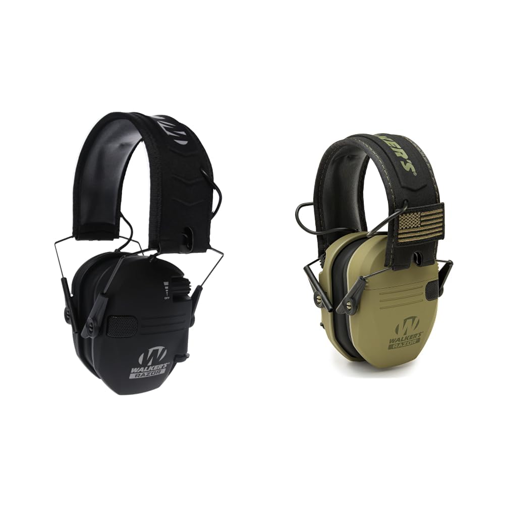 Walker's Razor Slim Electronic Muff, Black