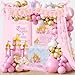 Princess Birthday Party Decorations Supplies, Pink Princess Birthday Decoration, Pastel Floral Castle Party Supplies
