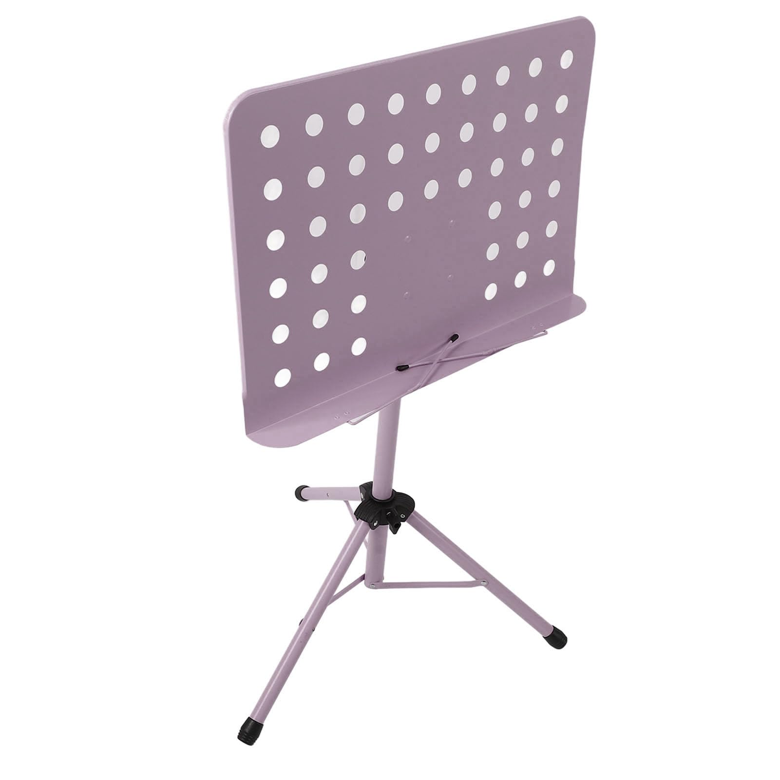 Partido de partituras de altura ajustable de altura ajustable de la música plegable soporte de libros de guitar (Púrpura)