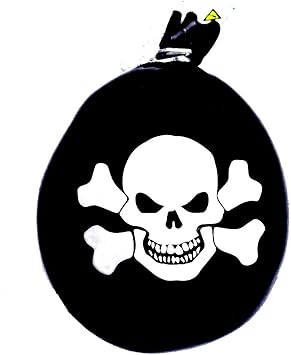 Black Skull and Crossbones Stress Ball Hand Massager