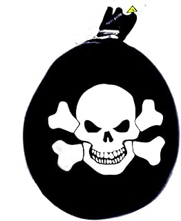Isoflex Black Skull and Crossbones Stress Ball Hand Massager (Single)