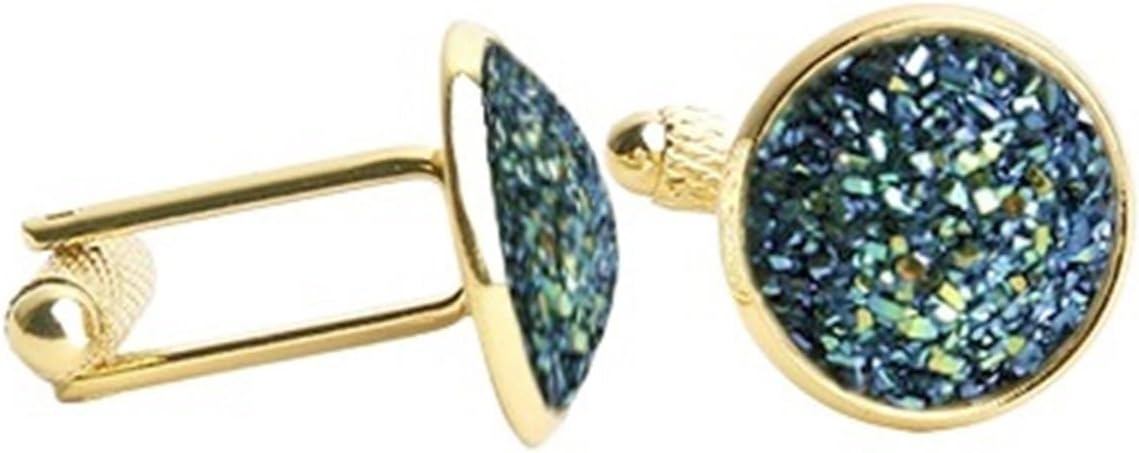 Cuff Links Mens 2 Pairs Simple Shirt Cufflinks for Men Rhinestones Cuff Links Round Sleeve Button Christmas Men's Cuff Link