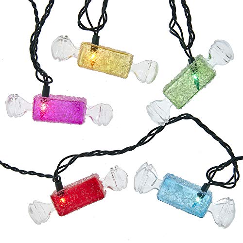 Kurt S. Adler UL 10-Light Multi-Color Glitter Candies Light Set