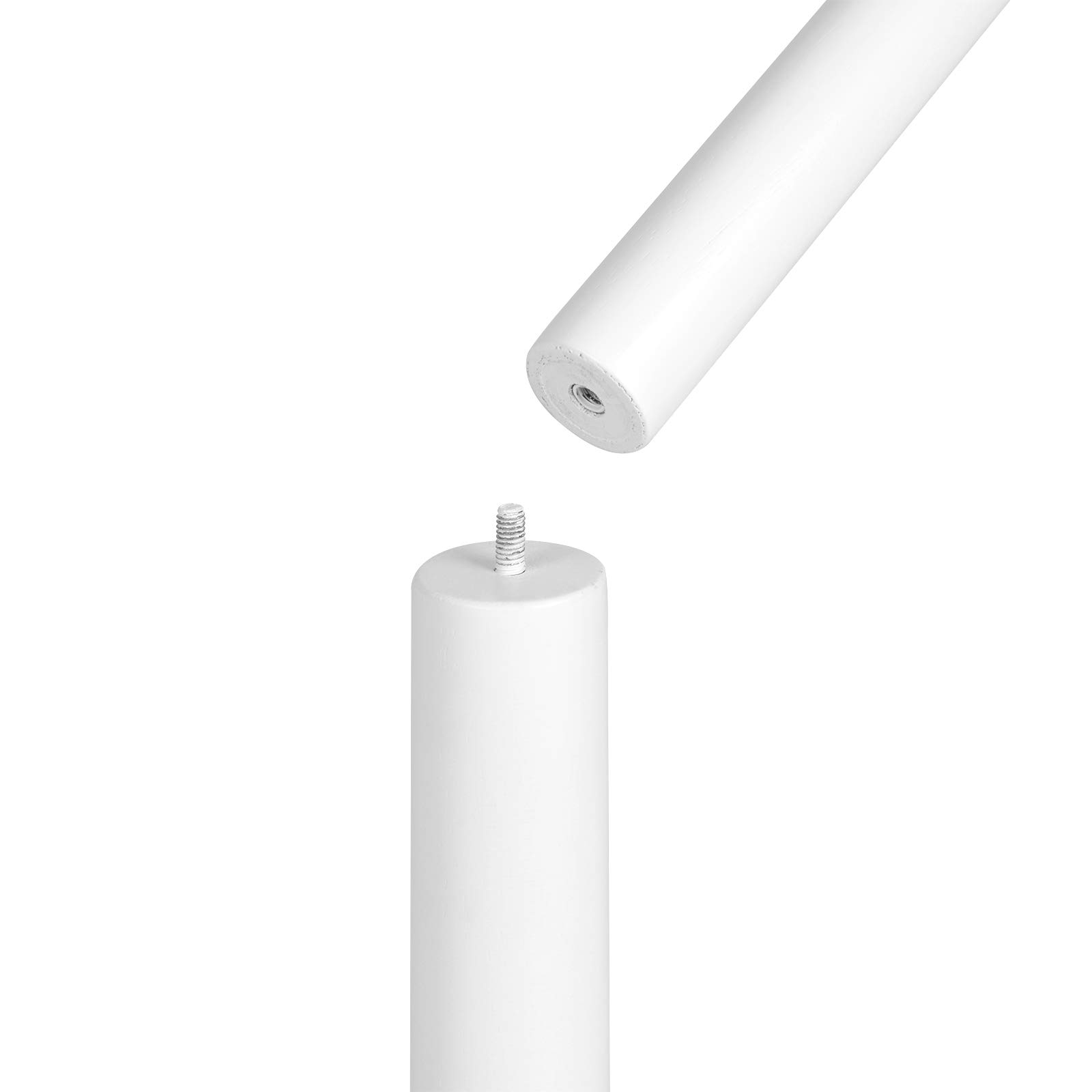 VASAGLE Appendiabiti da Terra Set di 2, in Legno, con 8 Ganci | Attaccapanni Moderno, Altezza Regolabile, Base Quadrata, Porta Abiti per Ingresso e Camera da Letto, Bianco Nuvola