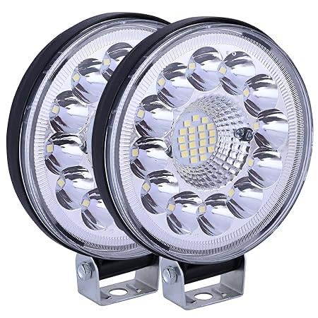 Round LED Work Light, 40W, 5000 Lumens, IP67 Waterproof Rating, 33 LED Chips, Pack of 2-image-2
