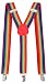 Livingston Cosplay Party Accessory Adjustable Elastic Suspenders for Men,Rainbow