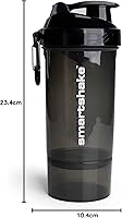 Vista 7 de Smartshake O2GO ONE - Botella mezcladora de proteínas de plástico de 27.1 fl oz, 27 onzas, tapa de rosca a prueba de fugas, sin BPA, unisex