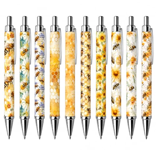 10PC Bee Theme Pens Writing Pen Bulk Gift Set Cute
