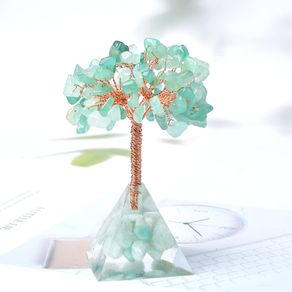 Arbre de vie améthyste et pyramide en cristal naturel pour déco