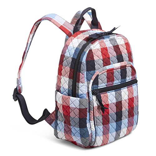 Vera Bradley Women's Cotton Small Backpack, Patriotic Plaid, One Size2