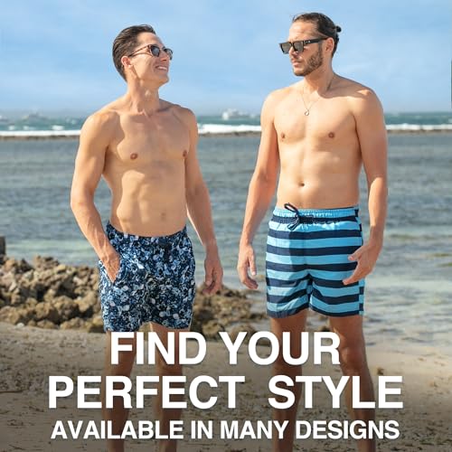 Image of Kanu Surf Men's Big Viper Extended Size Stripe Swim Trunk