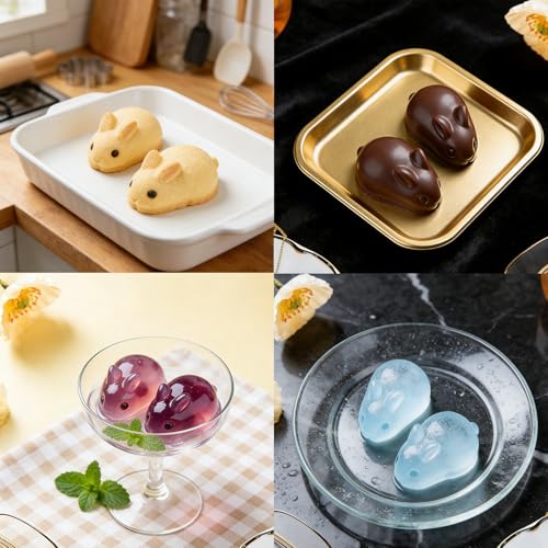 Molde 3D Conejo Mini Silicone para Cubos de Hielo 2 Pcs miniatura 7