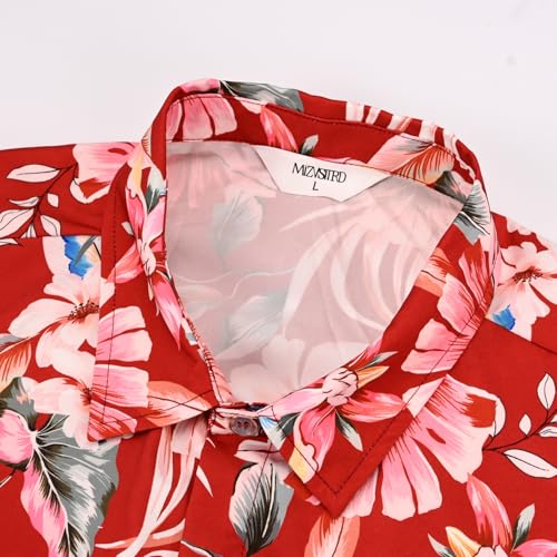 Image of Hawaiian Shirt for Men Tropical Shirts Summer Beach Button Down Short Sleeve Luau Aloha Floral Cruise Vacation Outfit 2026