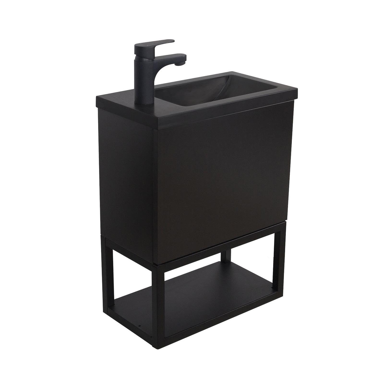 MOB-IN Meuble Lave-Mains Nova Noir Carbone Suspendu